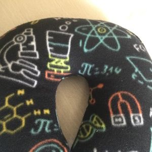 Travel Neck Pillow Fleece Hand-Made Case Chemistry Physics Math Science Cozy